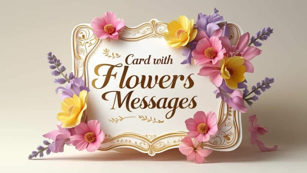 Card With Flowers Messages and wishes