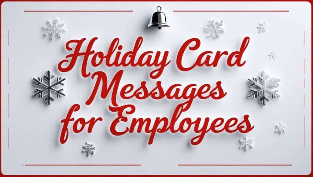 Holiday Card Messages and wishes for Employees