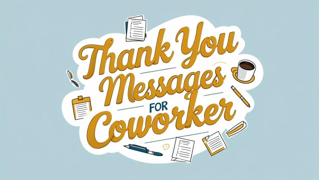 Amazing Thank You Messages for Coworker